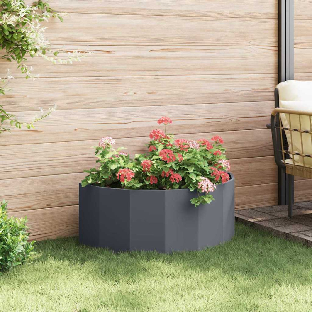 Produktbild för Planteringskärl Antracit 90 x 45 x 35 cm Stål