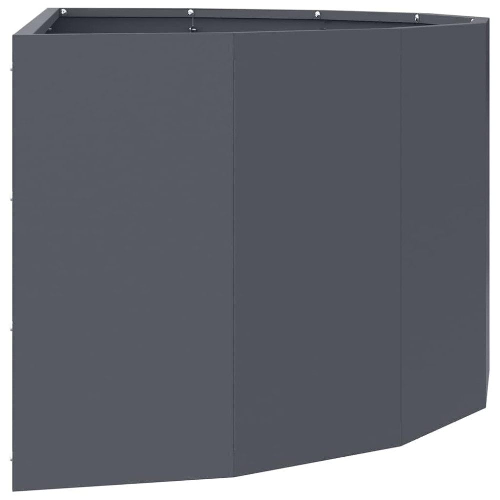 Produktbild för Planteringskärl Antracit 90 x 45 x 35 cm Stål
