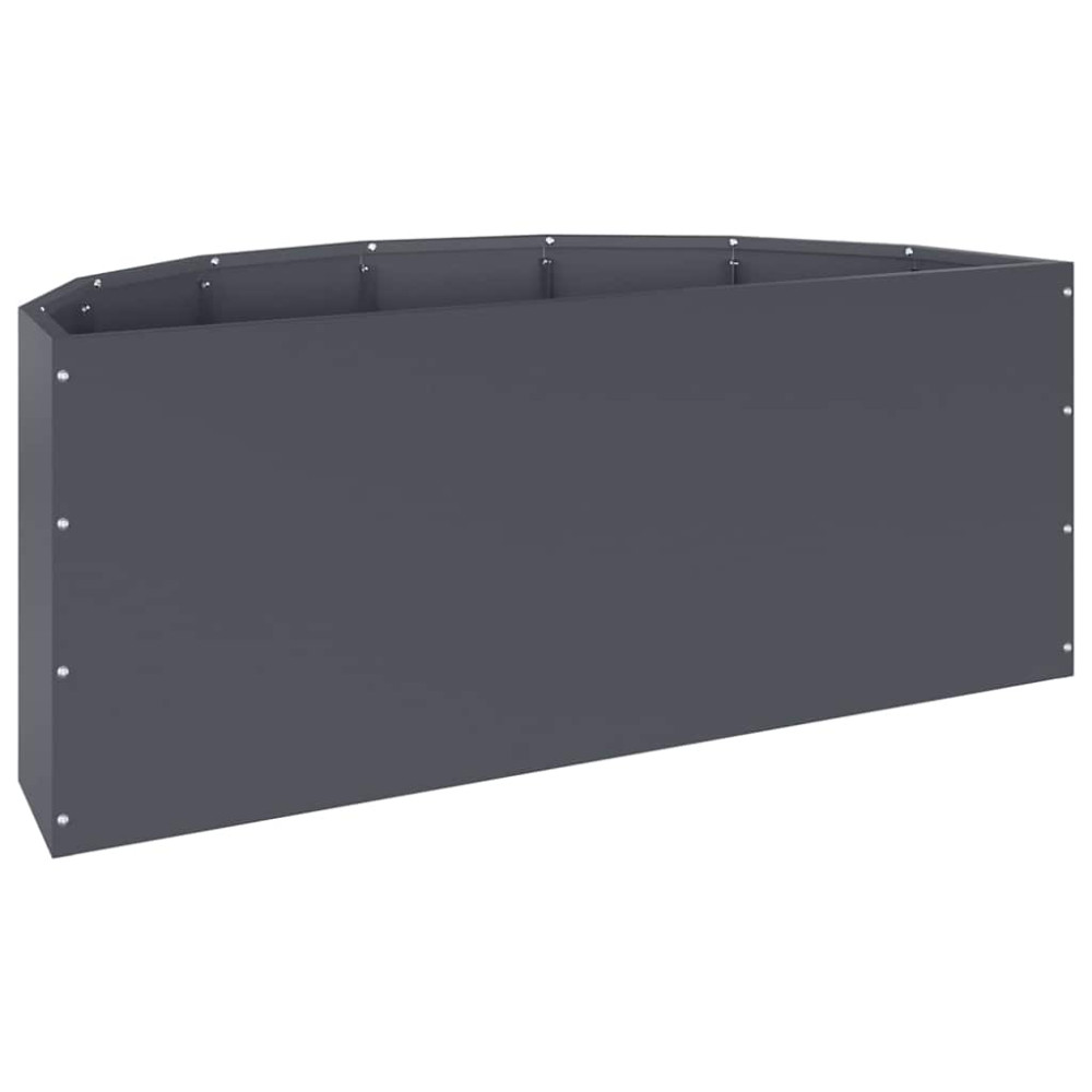 Produktbild för Planteringskärl Antracit 90 x 45 x 35 cm Stål