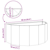 Produktbild för Planteringskärl Olivgrön 90 x 45 x 35 cm Stål