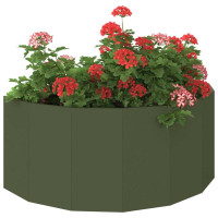 Produktbild för Planteringskärl Olivgrön 90 x 45 x 35 cm Stål