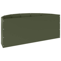 Produktbild för Planteringskärl Olivgrön 90 x 45 x 35 cm Stål