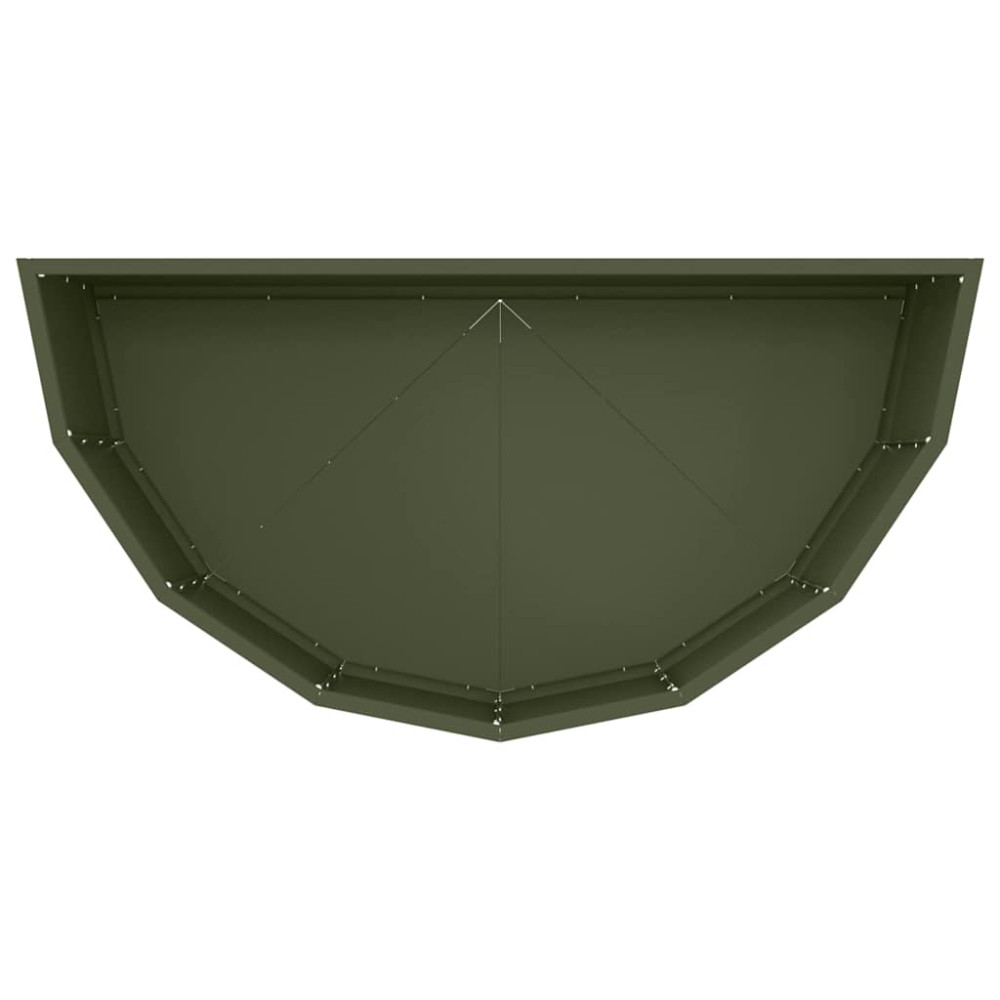 Produktbild för Planteringskärl Olivgrön 90 x 45 x 35 cm Stål