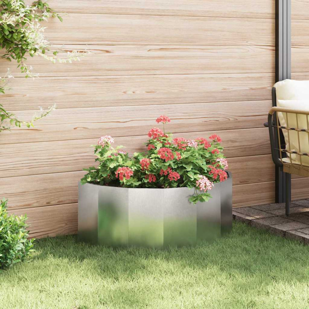 Produktbild för Planteringskärl Silver 90 x 45 x 35 cm Rostfritt stål