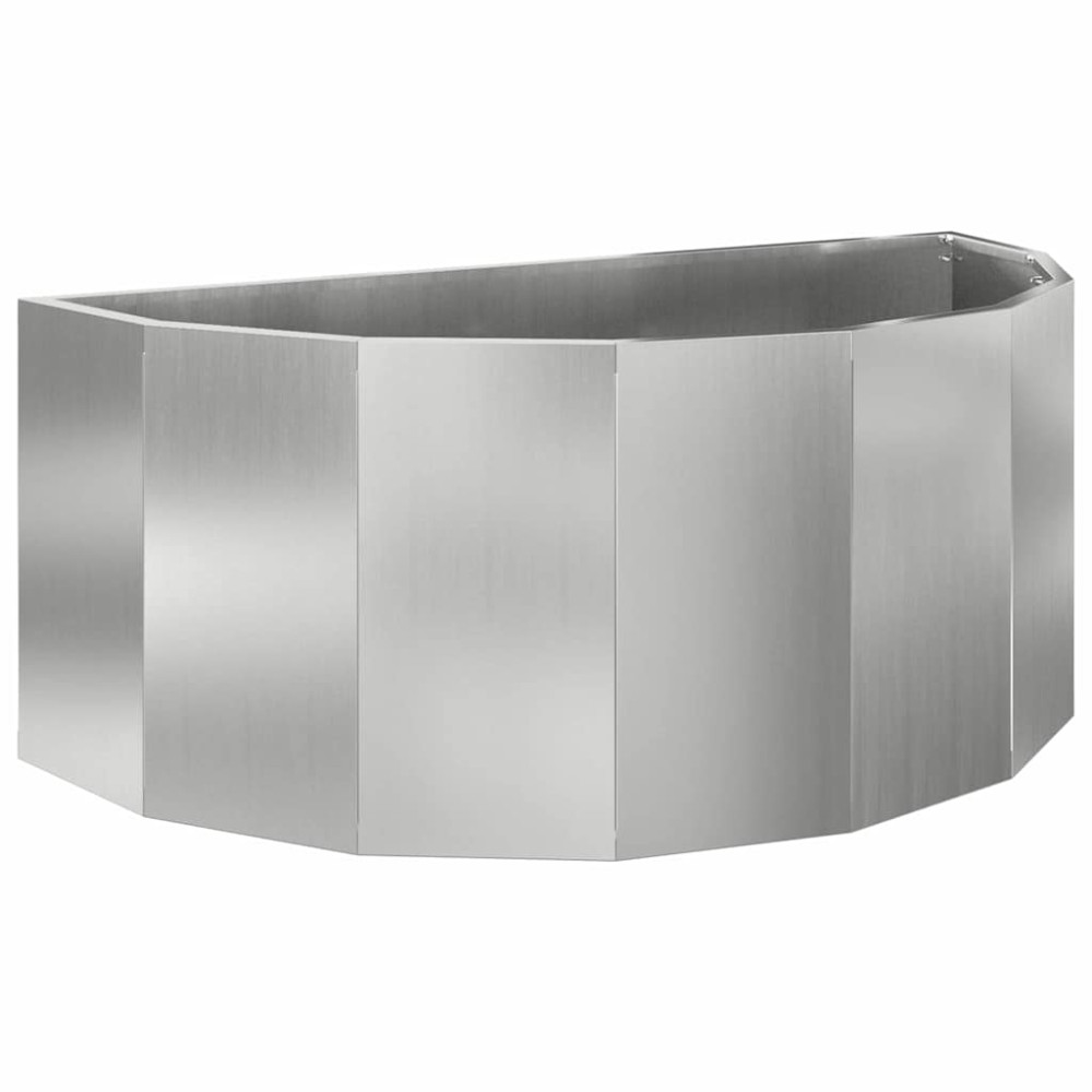 Produktbild för Planteringskärl Silver 90 x 45 x 35 cm Galvaniserat Stål