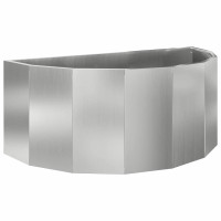 Produktbild för Planteringskärl Silver 90 x 45 x 35 cm Galvaniserat Stål