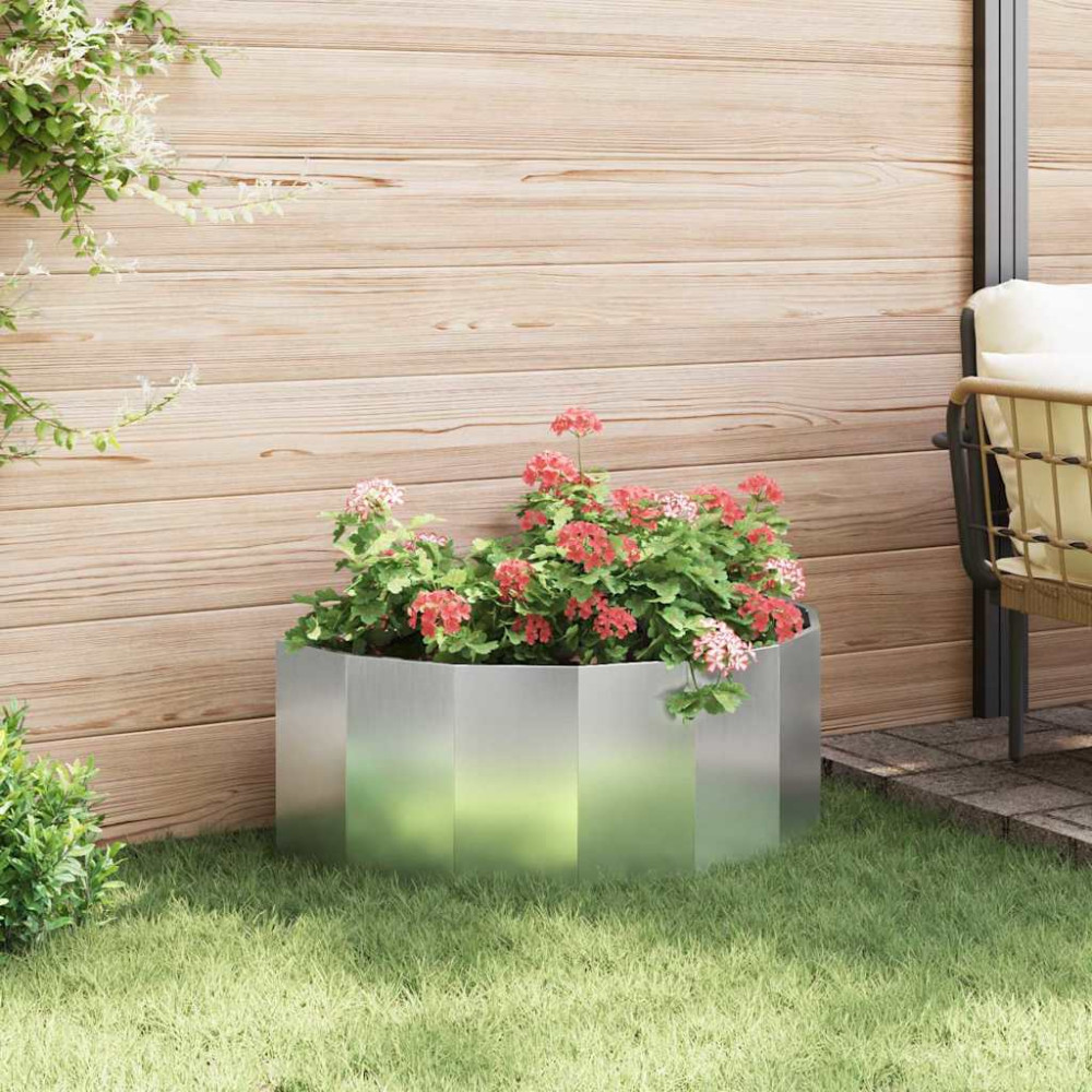 Produktbild för Planteringskärl Silver 90 x 45 x 35 cm Galvaniserat Stål
