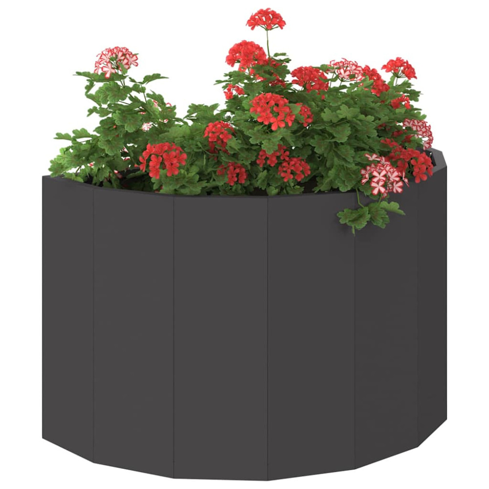 Produktbild för Planteringskärl Svart 60 x 30 x 35 cm Stål