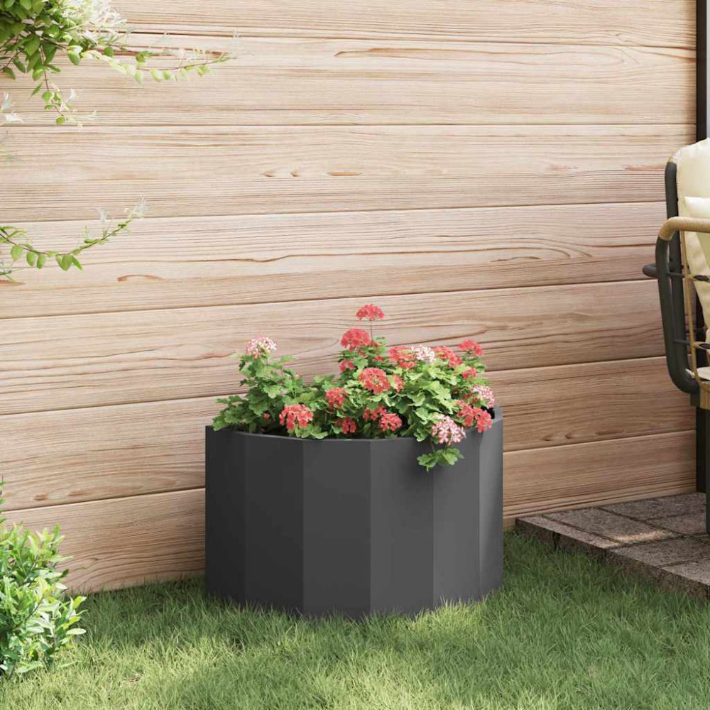 Produktbild för Planteringskärl Svart 60 x 30 x 35 cm Stål