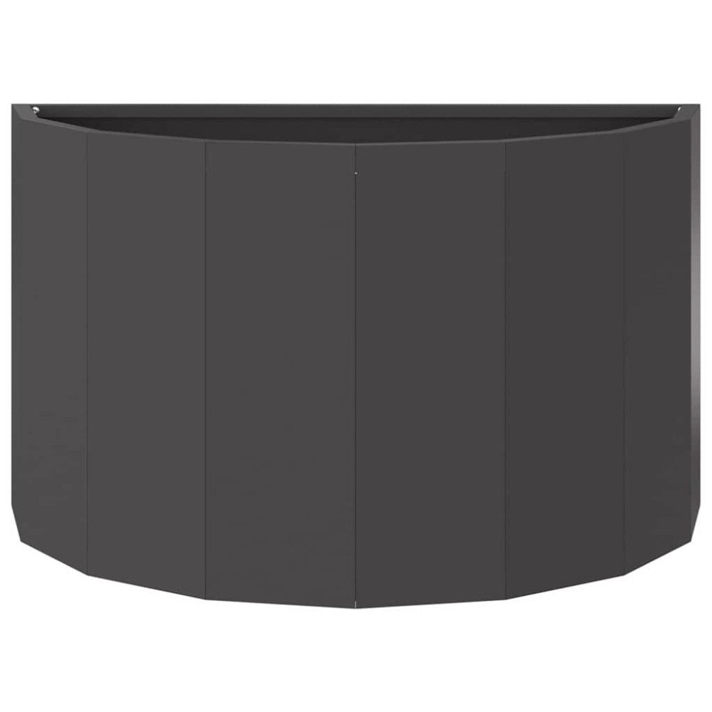 Produktbild för Planteringskärl Svart 60 x 30 x 35 cm Stål