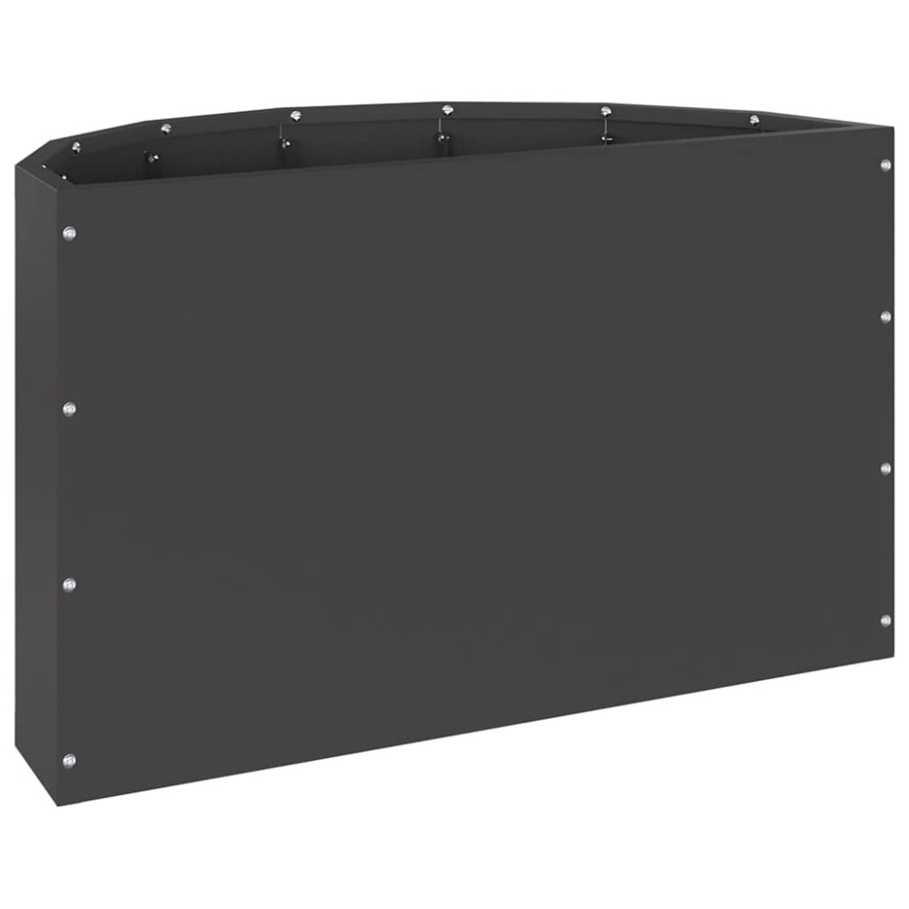 Produktbild för Planteringskärl Svart 60 x 30 x 35 cm Stål