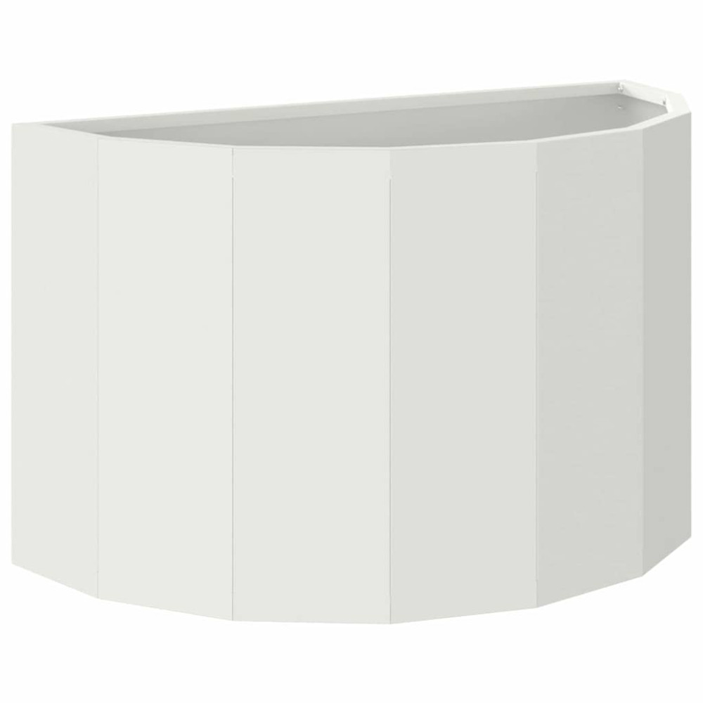 Produktbild för Planteringskärl Vit 60 x 30 x 35 cm Stål