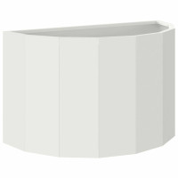 Produktbild för Planteringskärl Vit 60 x 30 x 35 cm Stål