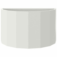 Produktbild för Planteringskärl Vit 60 x 30 x 35 cm Stål