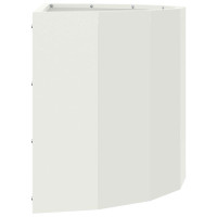 Produktbild för Planteringskärl Vit 60 x 30 x 35 cm Stål