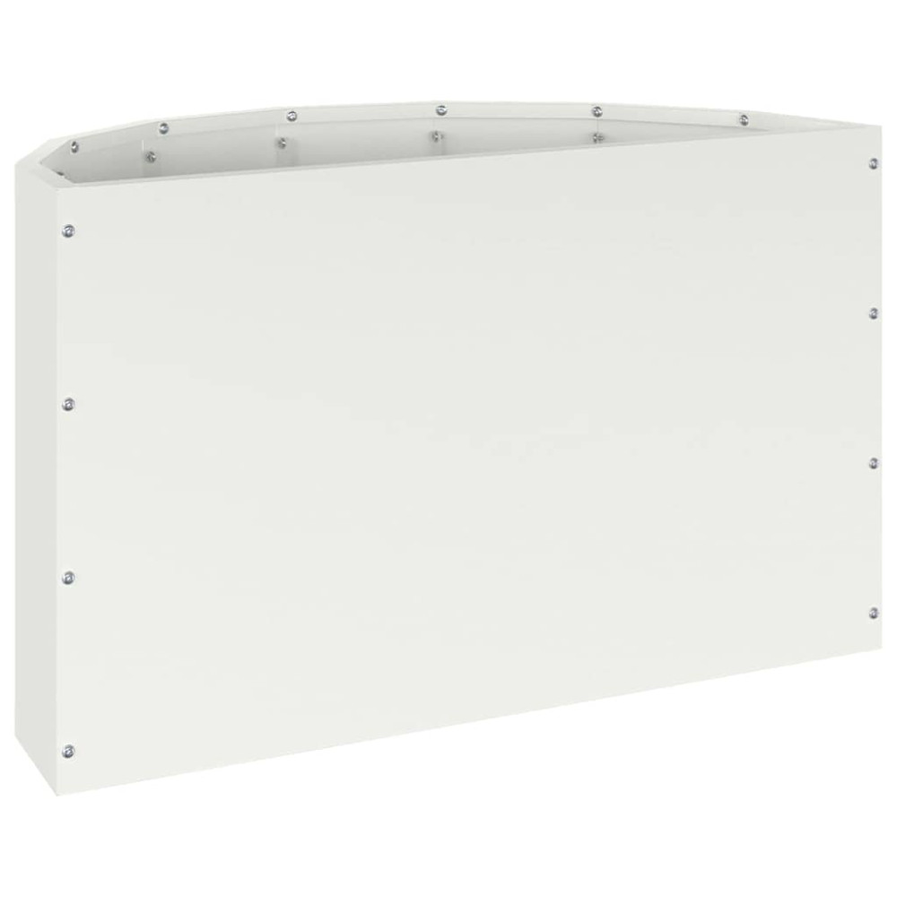 Produktbild för Planteringskärl Vit 60 x 30 x 35 cm Stål