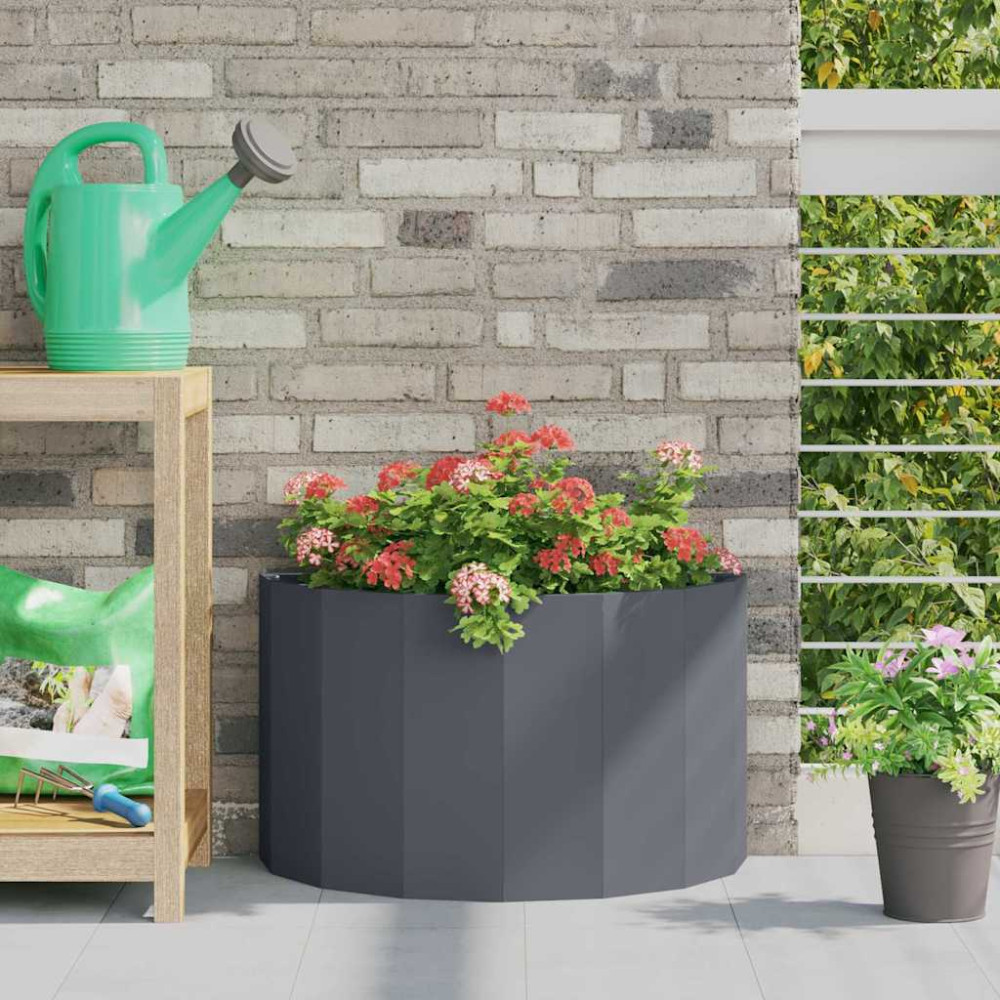 Produktbild för Planteringskärl Antracit 60 x 30 x 35 cm Stål