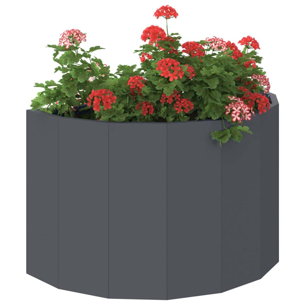 Produktbild för Planteringskärl Antracit 60 x 30 x 35 cm Stål