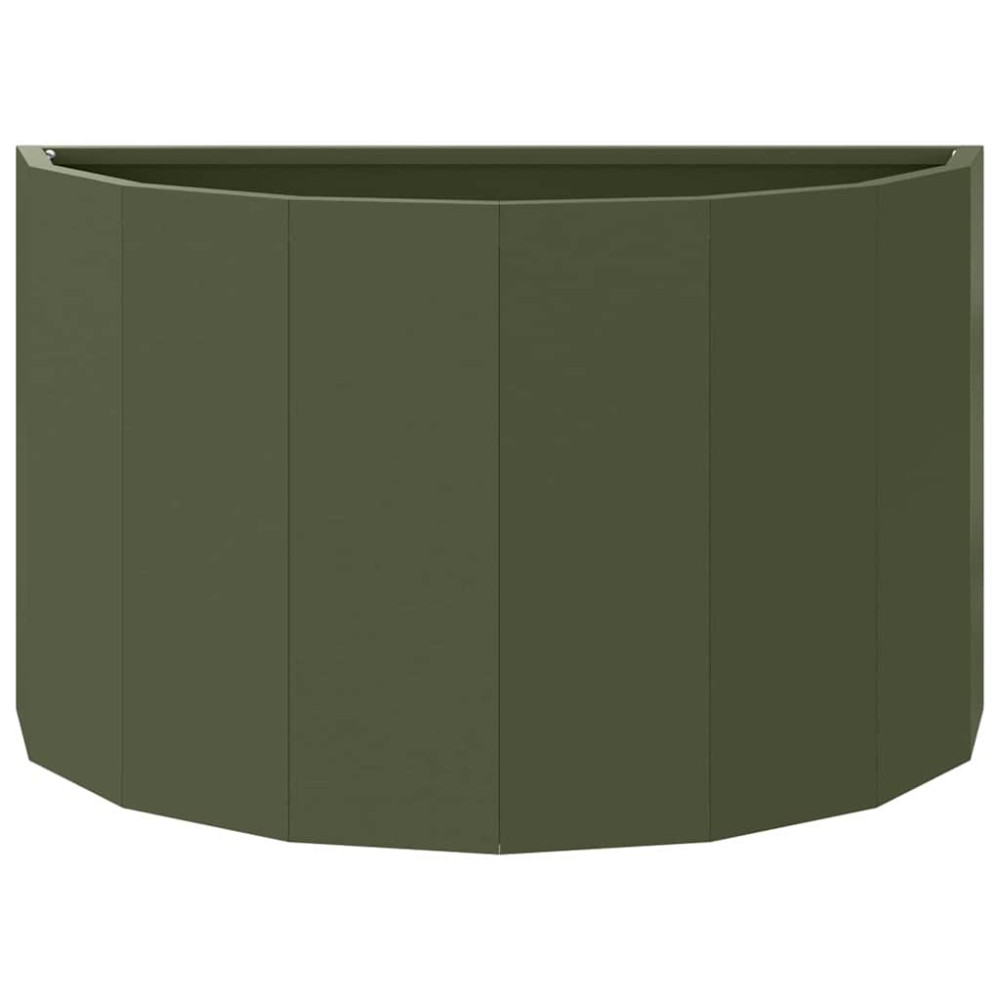 Produktbild för Planteringskärl Olivgrön 60 x 30 x 35 cm Stål