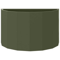 Produktbild för Planteringskärl Olivgrön 60 x 30 x 35 cm Stål
