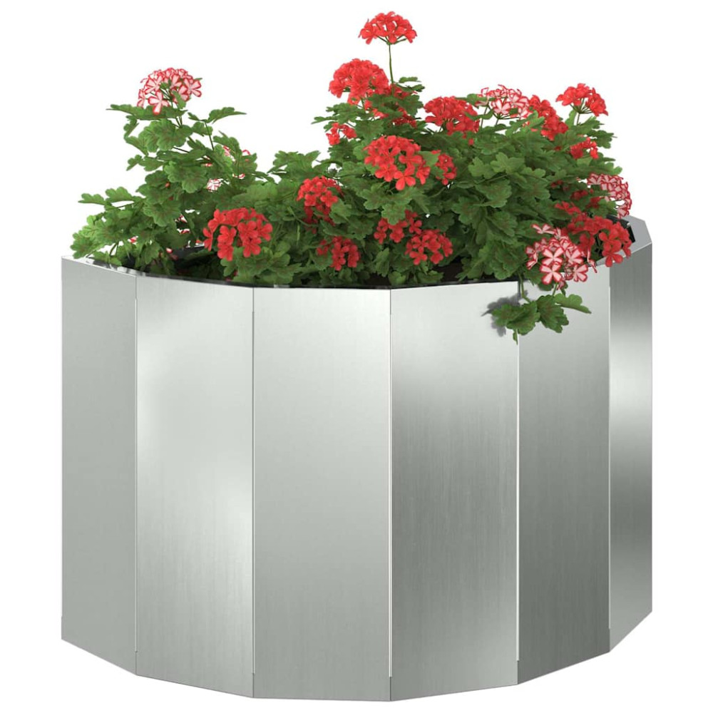 Produktbild för Planteringskärl Silver 60 x 30 x 35 cm Galvaniserat Stål