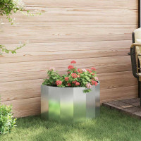 Produktbild för Planteringskärl Silver 60 x 30 x 35 cm Galvaniserat Stål