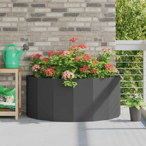 vidaXL Planteringskärl Svart 120 x 60 x 50 cm Stål