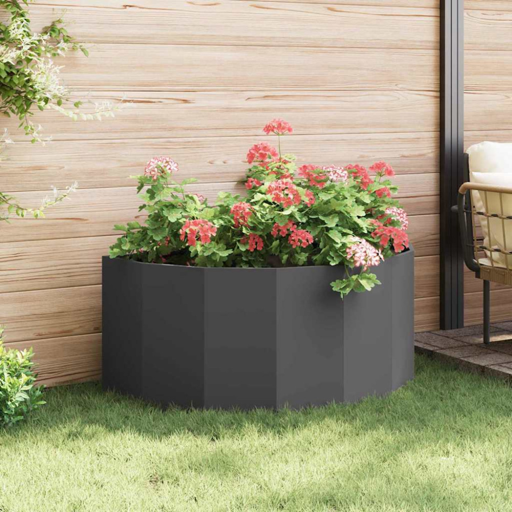 Produktbild för Planteringskärl Svart 120 x 60 x 50 cm Stål