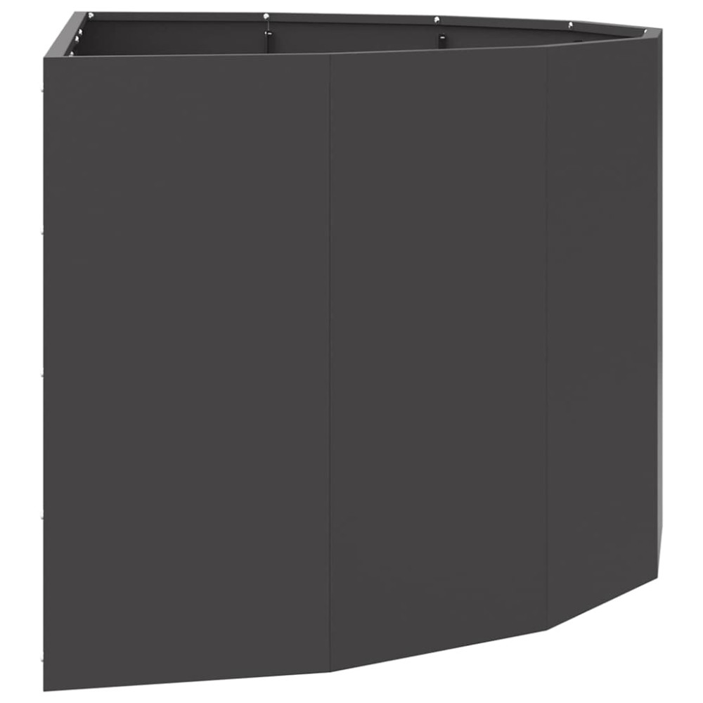 Produktbild för Planteringskärl Svart 120 x 60 x 50 cm Stål