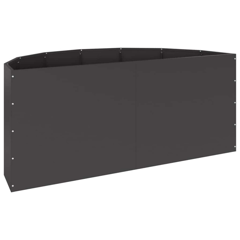 Produktbild för Planteringskärl Svart 120 x 60 x 50 cm Stål