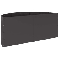 Produktbild för Planteringskärl Svart 120 x 60 x 50 cm Stål