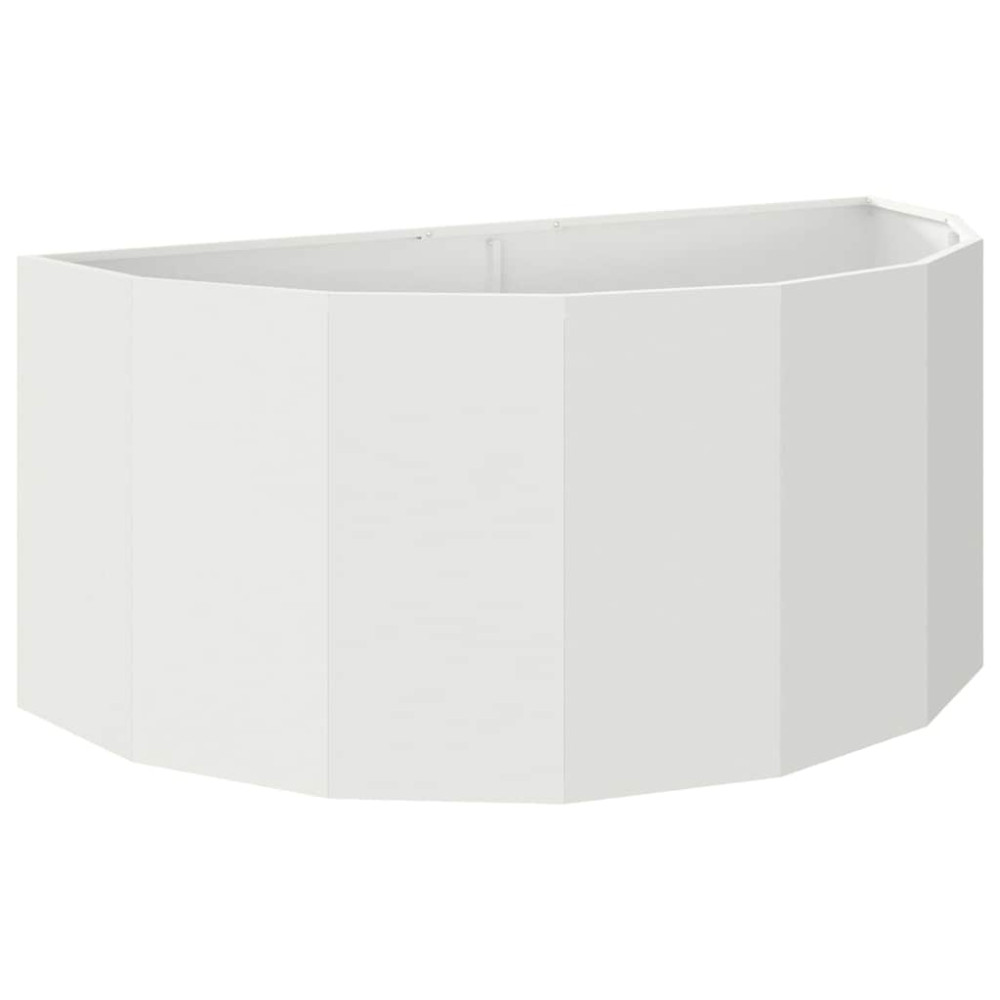 Produktbild för Planteringskärl Vit 120 x 60 x 50 cm Stål