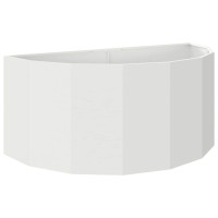 Produktbild för Planteringskärl Vit 120 x 60 x 50 cm Stål
