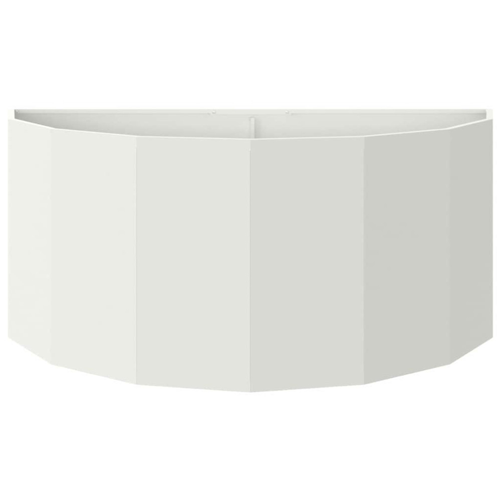Produktbild för Planteringskärl Vit 120 x 60 x 50 cm Stål