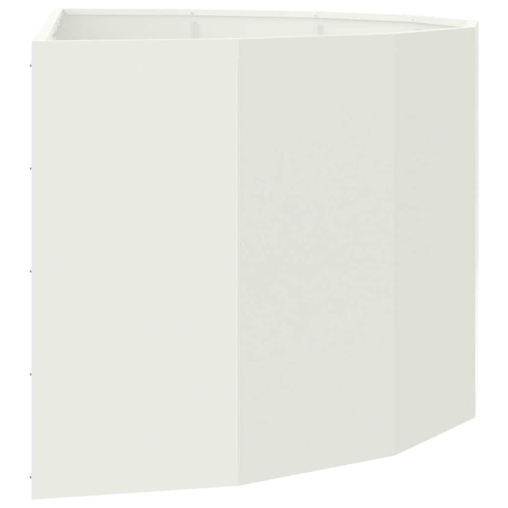 Produktbild för Planteringskärl Vit 120 x 60 x 50 cm Stål