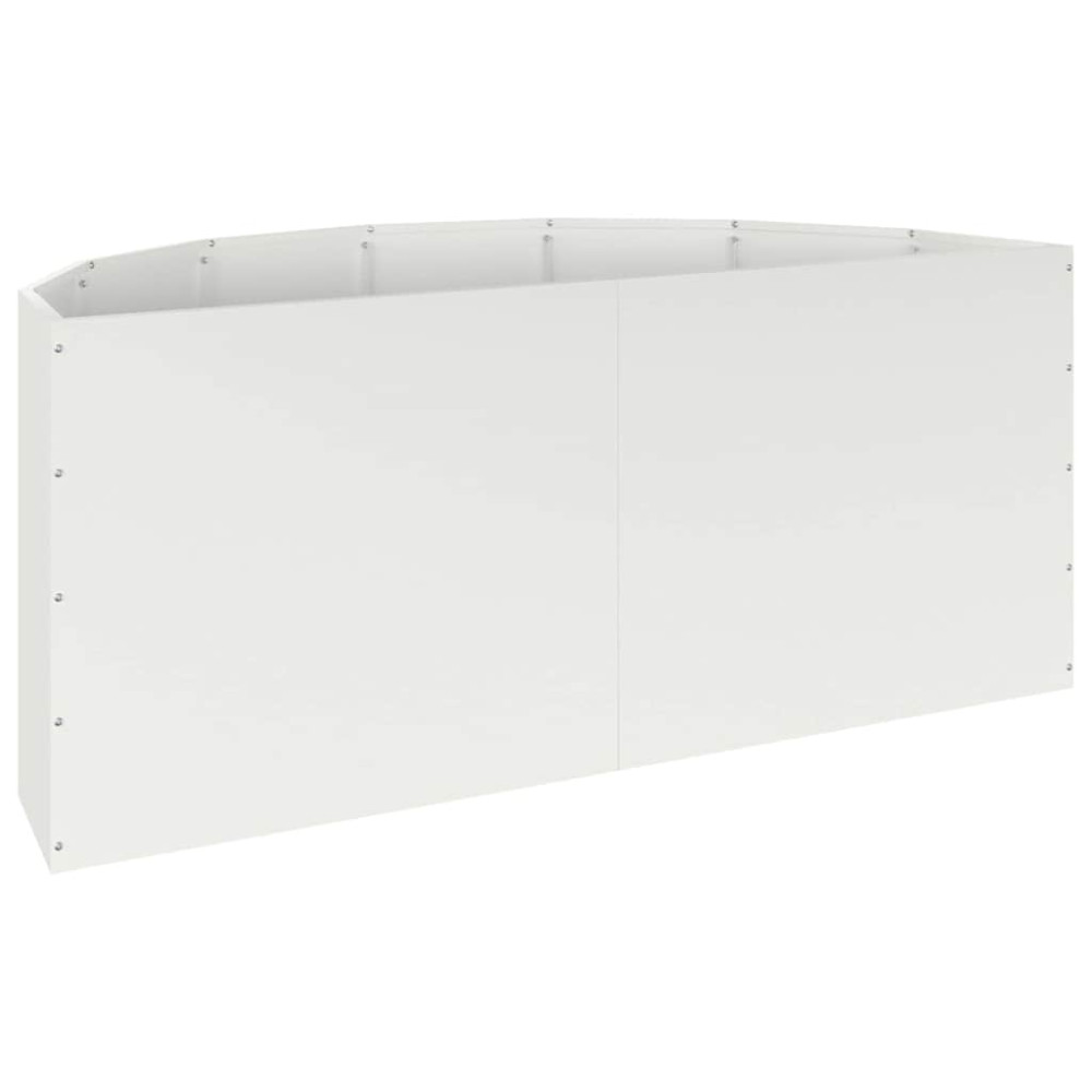 Produktbild för Planteringskärl Vit 120 x 60 x 50 cm Stål