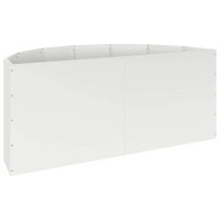 Produktbild för Planteringskärl Vit 120 x 60 x 50 cm Stål