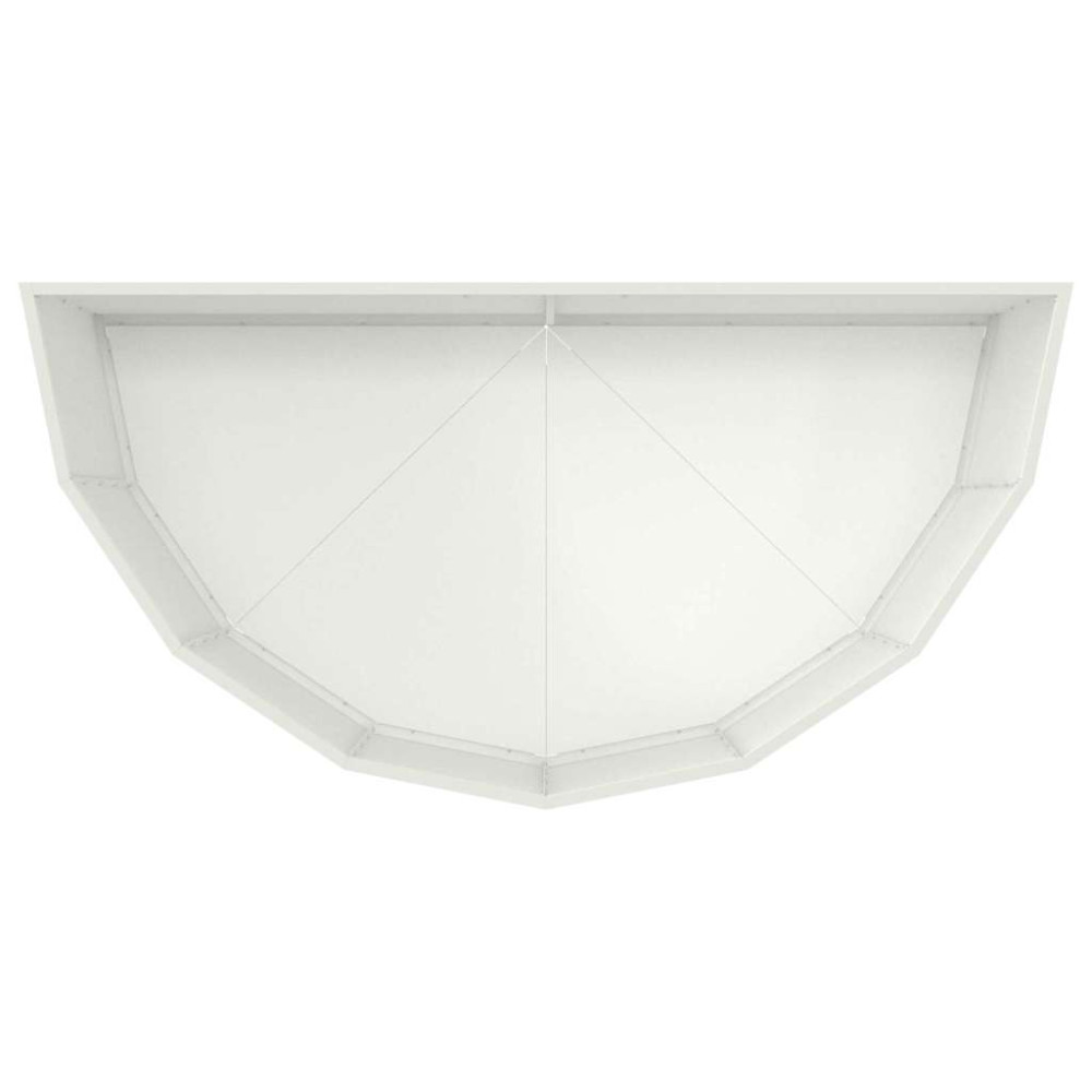 Produktbild för Planteringskärl Vit 120 x 60 x 50 cm Stål