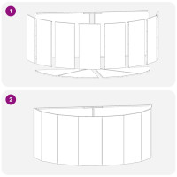 Produktbild för Planteringskärl Vit 120 x 60 x 50 cm Stål