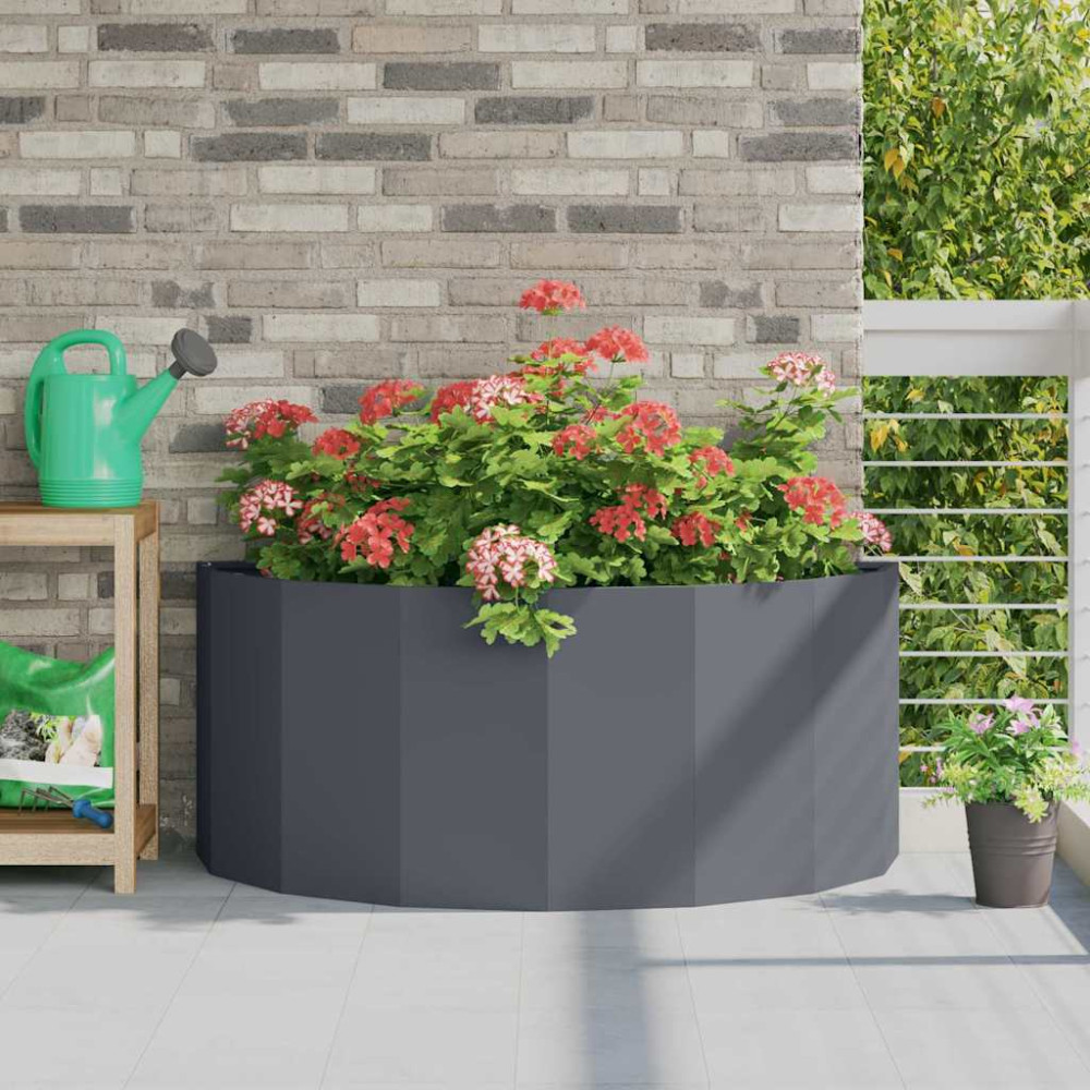 Produktbild för Planteringskärl Antracit 120 x 60 x 50 cm Stål