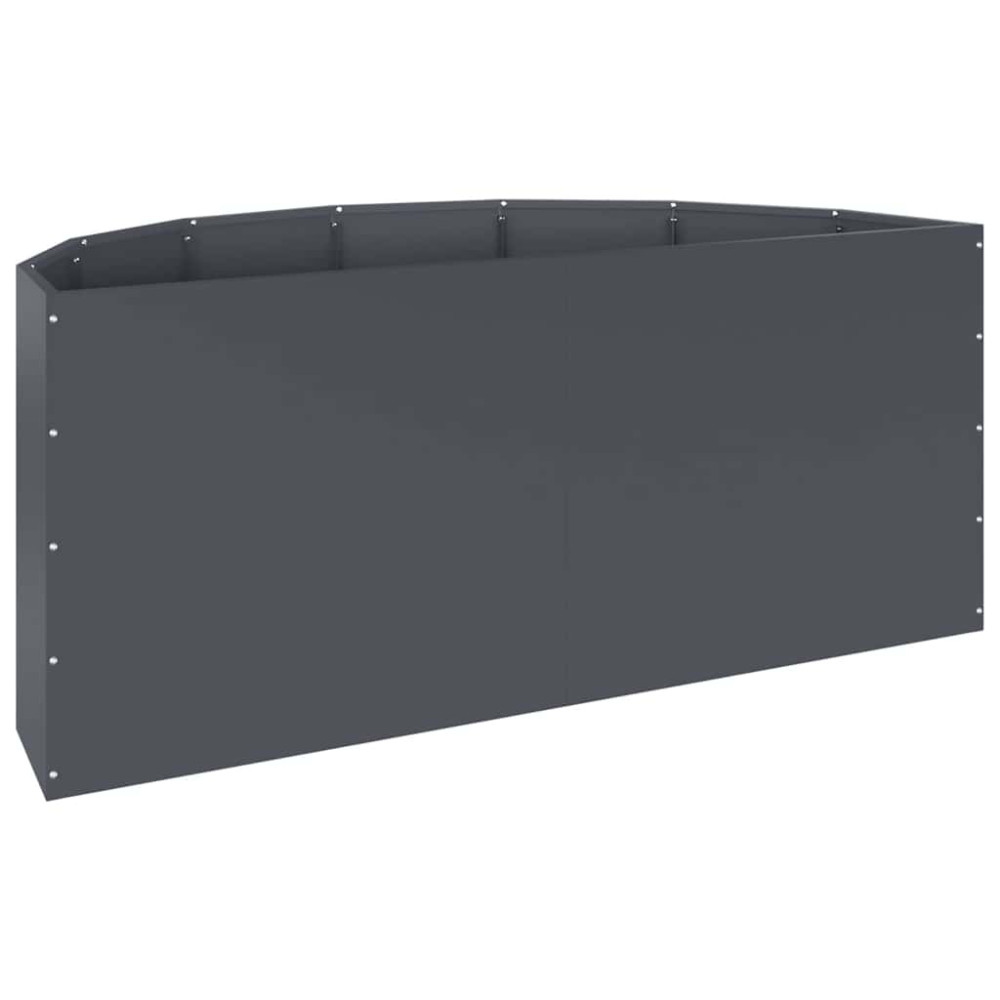 Produktbild för Planteringskärl Antracit 120 x 60 x 50 cm Stål