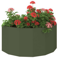 Produktbild för Planteringskärl Olivgrön 120 x 60 x 50 cm Stål