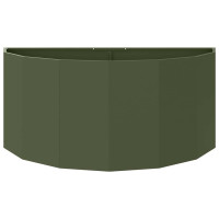 Produktbild för Planteringskärl Olivgrön 120 x 60 x 50 cm Stål