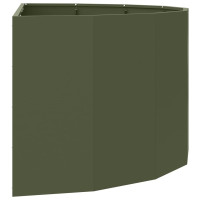 Produktbild för Planteringskärl Olivgrön 120 x 60 x 50 cm Stål