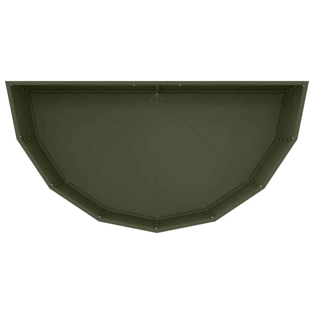 Produktbild för Planteringskärl Olivgrön 120 x 60 x 50 cm Stål