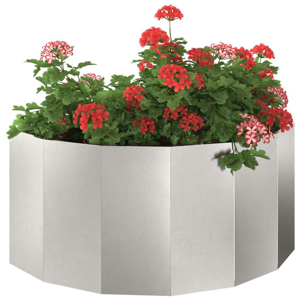 Produktbild för Planteringskärl Silver 120 x 60 x 50 cm Rostfritt stål