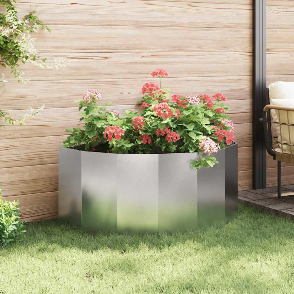 Produktbild för Planteringskärl Silver 120 x 60 x 50 cm Rostfritt stål