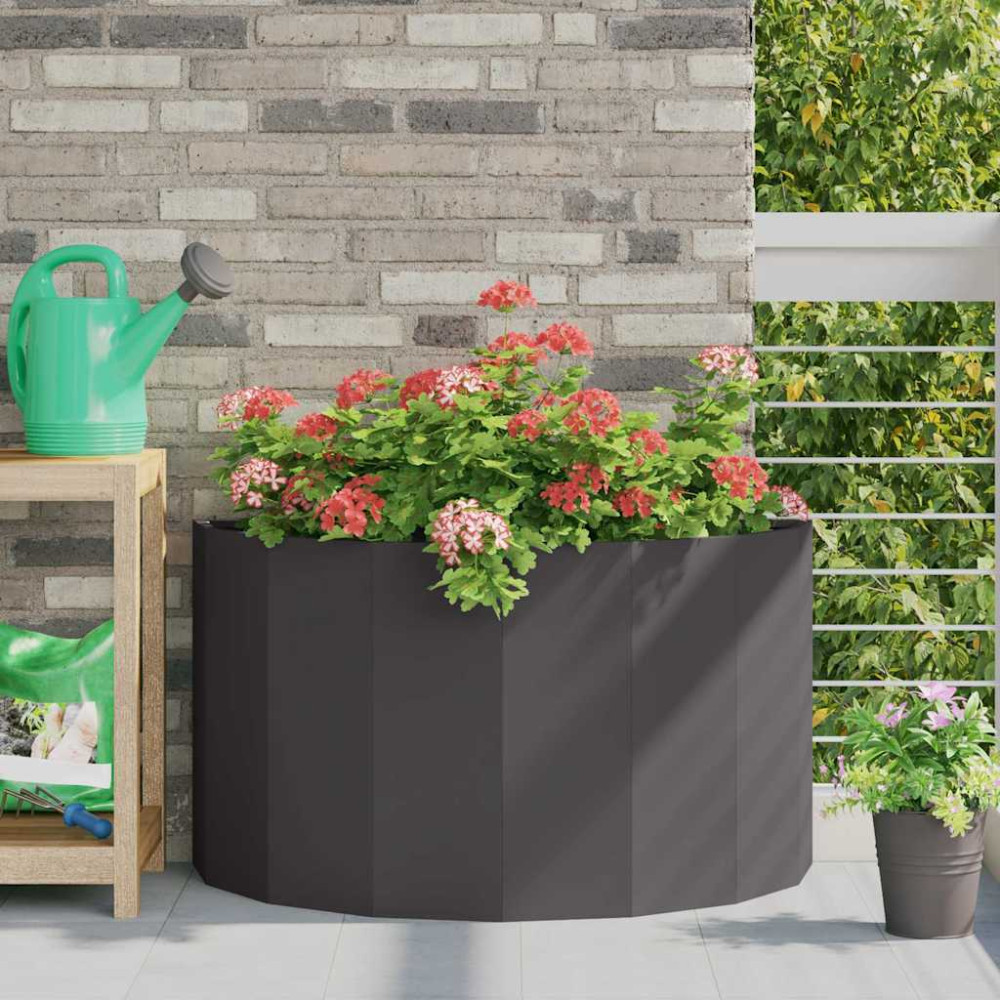 Produktbild för Planteringskärl Svart 90 x 45 x 50 cm Stål