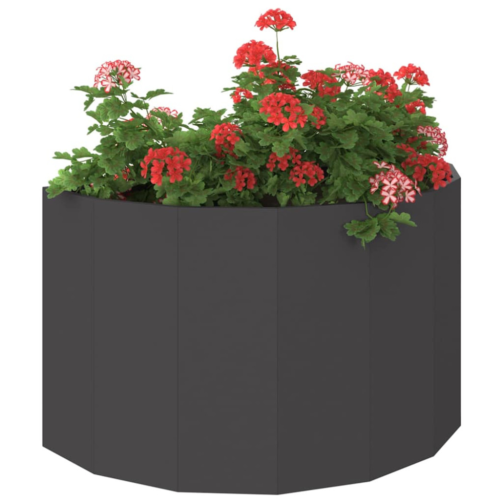 Produktbild för Planteringskärl Svart 90 x 45 x 50 cm Stål