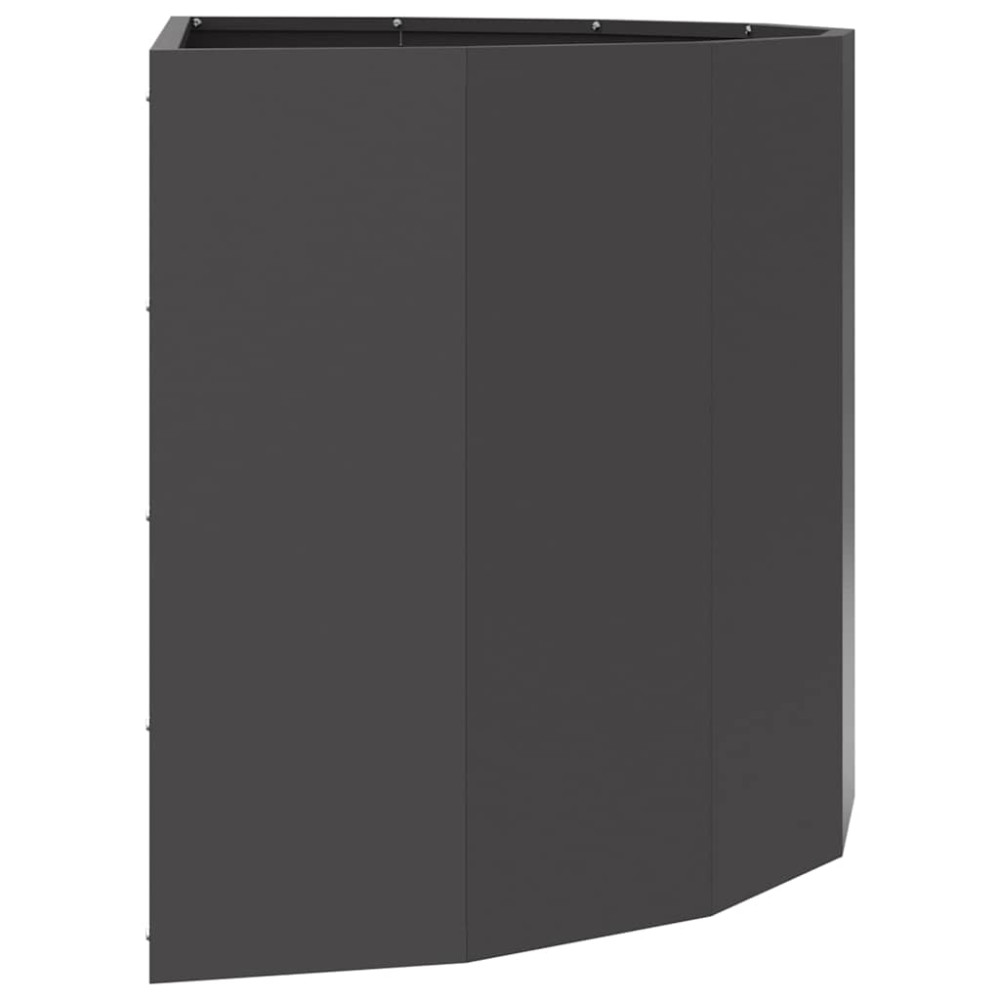 Produktbild för Planteringskärl Svart 90 x 45 x 50 cm Stål